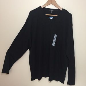 NWT Alfani Black XL long sleeve shirt v-neck